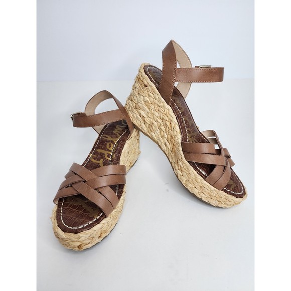 Sam Edelman Shoes - Sam‎ Edelman Brown Darline Platform Wedge Sandals Size 8.5